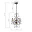 Lustre classique à 3 lumières de style bougie Assil Caleigh