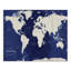 Carte du monde bleu marine sur toile-1415788250