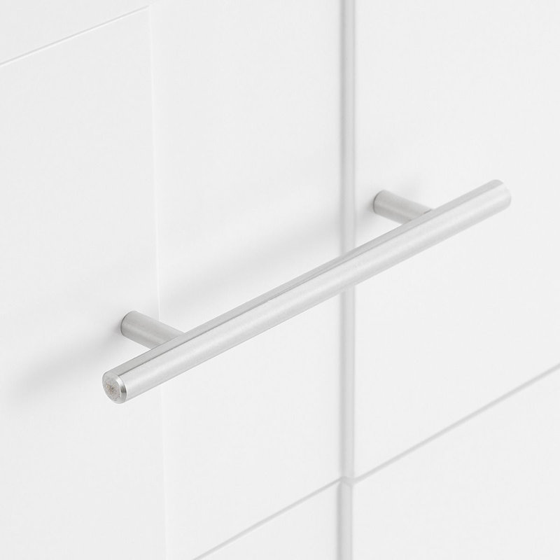 Meuble-lavabo simple 24 po avec comptoir en marbre de Carrare, Blanc