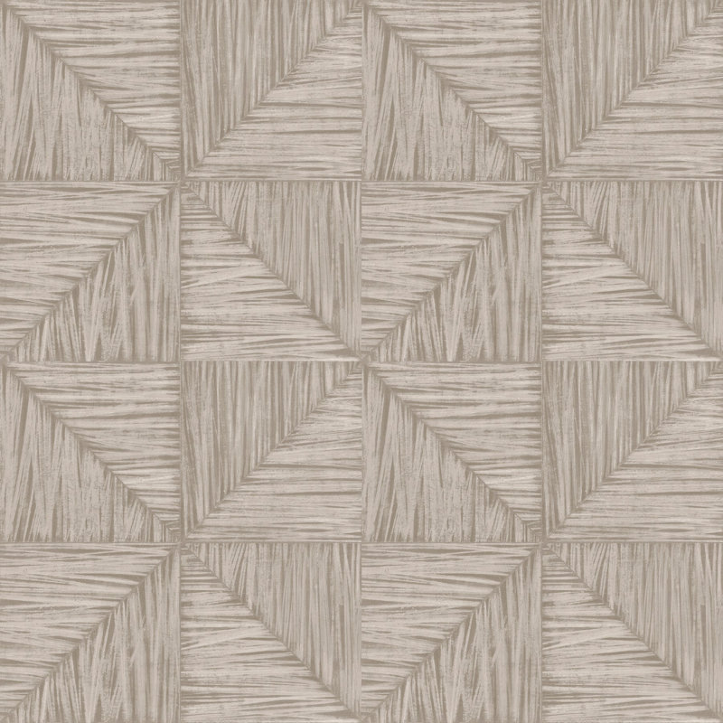 Parquet Small - Wallpaper by Norman Wyatt Home, Driftwood, Faux Grasscloth, Non-Pasted