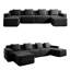 Canapé modulaire en forme de U sans siège à 4 places Ridge, canapé Cloud avec assise profonde et 2 repose-pieds mobiles, canapé modulaire en velours côtelé moderne pour le salon-1216260070-1216260068
