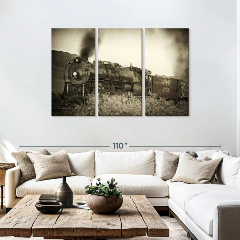 Mehar Train Arrival I, 48" H x 74" W
