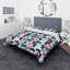 Ensemble de housse de couette couleur rétro à cercles couleur rétro designart mosaic-35228893