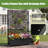 Mobile Planters, Metal 47 X 16 X 73 In, Modern Trellis Style For Patio Home