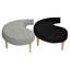 Pastel 100cm Wide Round YinYang Cocktail Ottoman