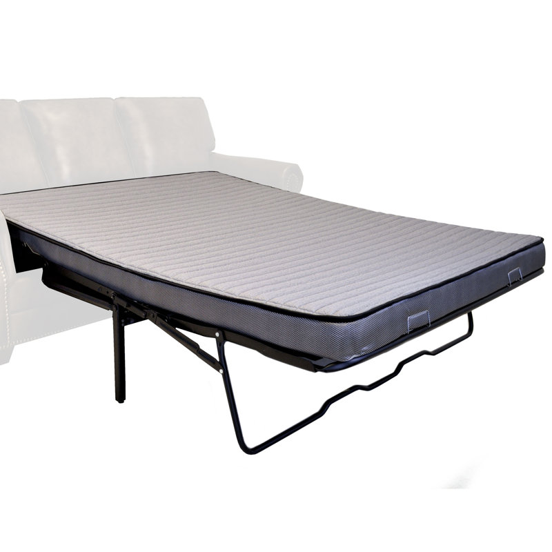 Abideen Upholstered 84'' Sleeper Sofa, Steel Gray Genuine Leather