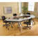 Rectangle Modular Training Table with Casters and Modesty Panel