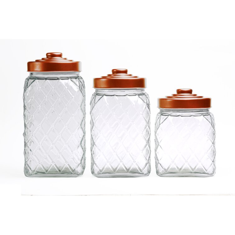 Circleware 06440 Treasure Kitchen Glass Canister with Copper Lid