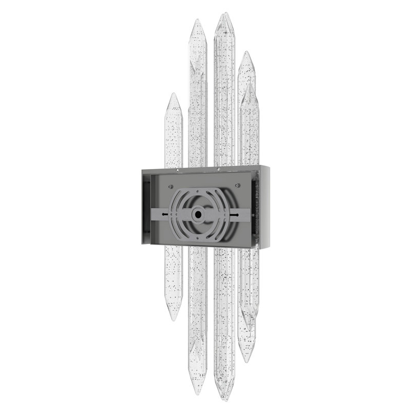 Polished Nickel Crystal Accent Dimmable Sconce