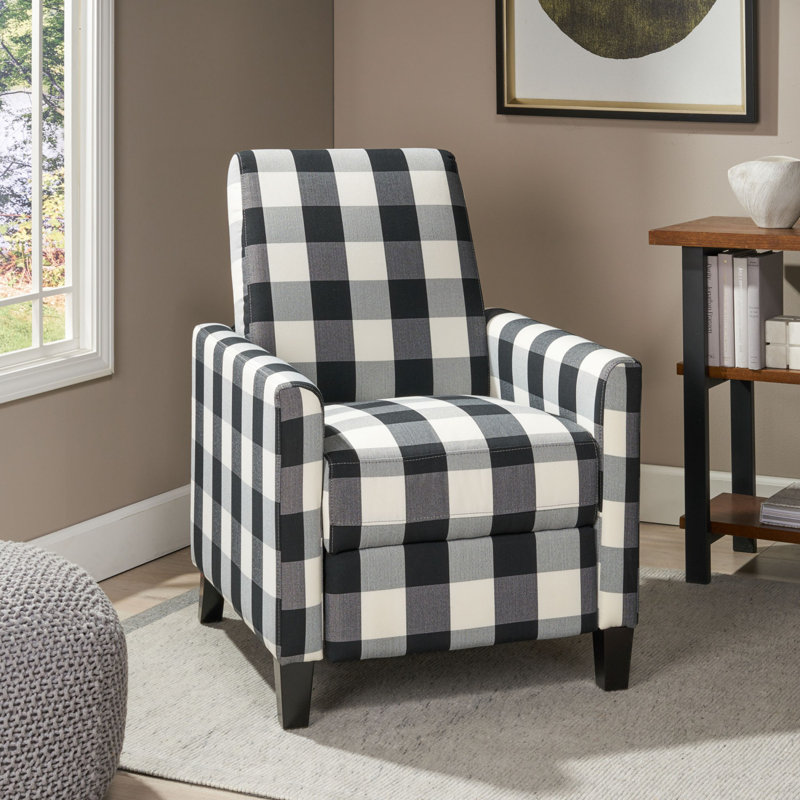 Upholstered Recliner, Black