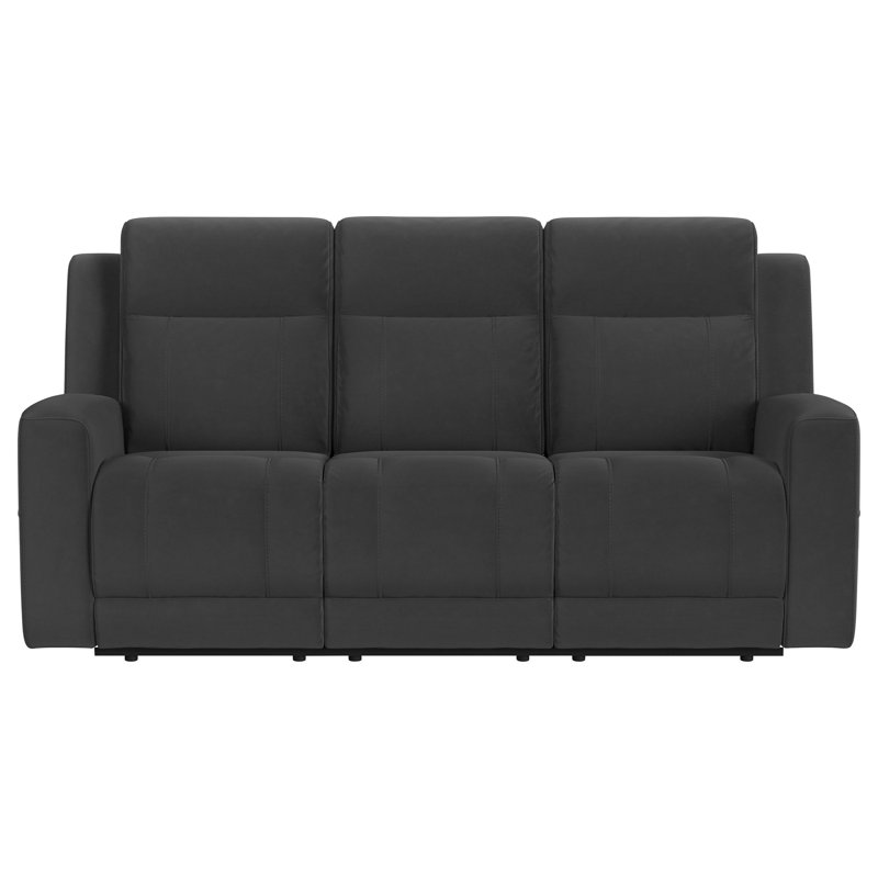 Canapé inclinable Peshawa, Similicuir gris anthracite foncé