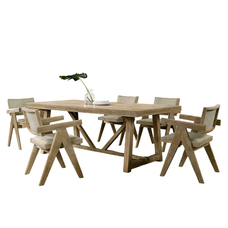 Dining Room Table Dining Table Trestle Base 1Pc Dining Room Furniture