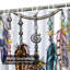 Rideau de douche blanc avec 12 crochets-628942896