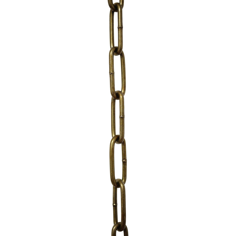 Chaîne de luminaire ovale à maillons ovales (3 pieds), Laiton antique