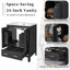 Meuble-lavabo de 24 pouces avec lavabo encastré intégré et armoire de rangement avec 2 portes et 1 tiroir. Comprend une tablette de porte à double couche, une conception à fermeture en douceur et des solutions de rangement polyvalentes-610416021