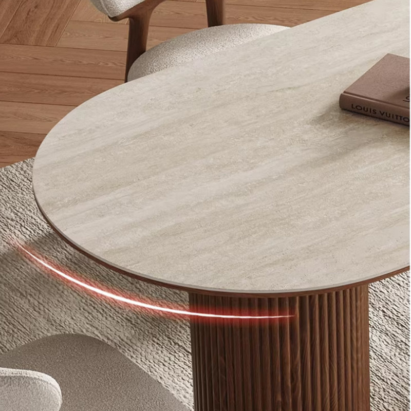 Table de salle à manger et chaise ovale, H 29,52 po x L 70,86 po x l 31,49 po