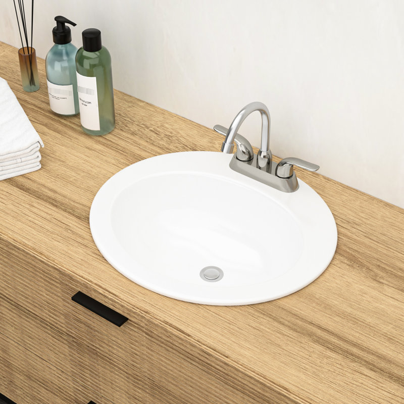 Lavabo de salle de bain encastré en céramique blanc 20 po x 18 po - Moderne, teinté, convient à divers endroits 20 po x 18 po
