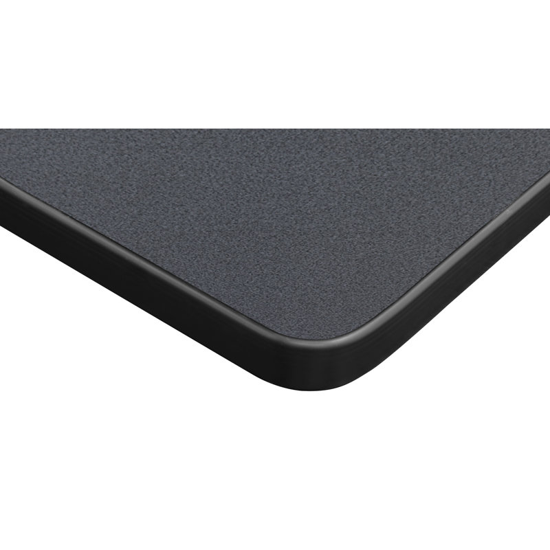 Table de formation Neyland Cain T-Base et 3 chaises empilables, Noir, Gris