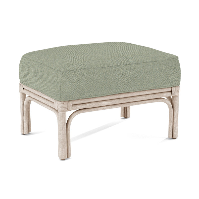 Boca Ottoman, Brown Geometric, 0456-33, Bisque