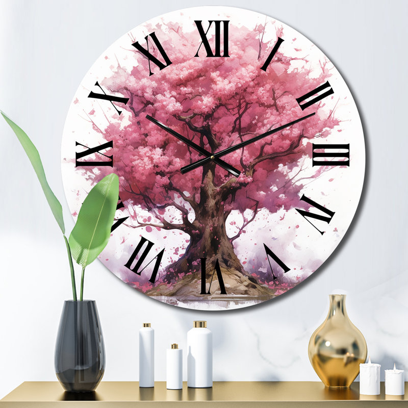 Horloge murale rose, Petit