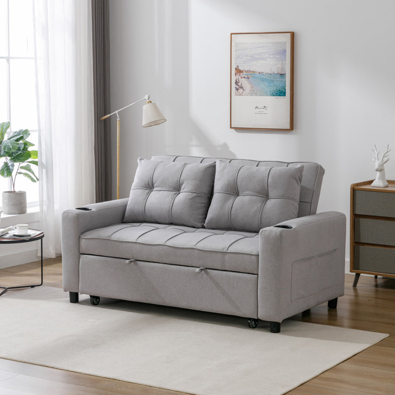 Aryel 2-Seater Sofa Bed, Light Grey