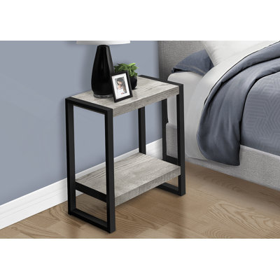 Table d'appoint polyvalente à 2 niveaux pour le côté, la fin ou la table de chevet dans le salon, la chambre à coucher, idéale pour le placement de la lampe et l'affichage décoratif