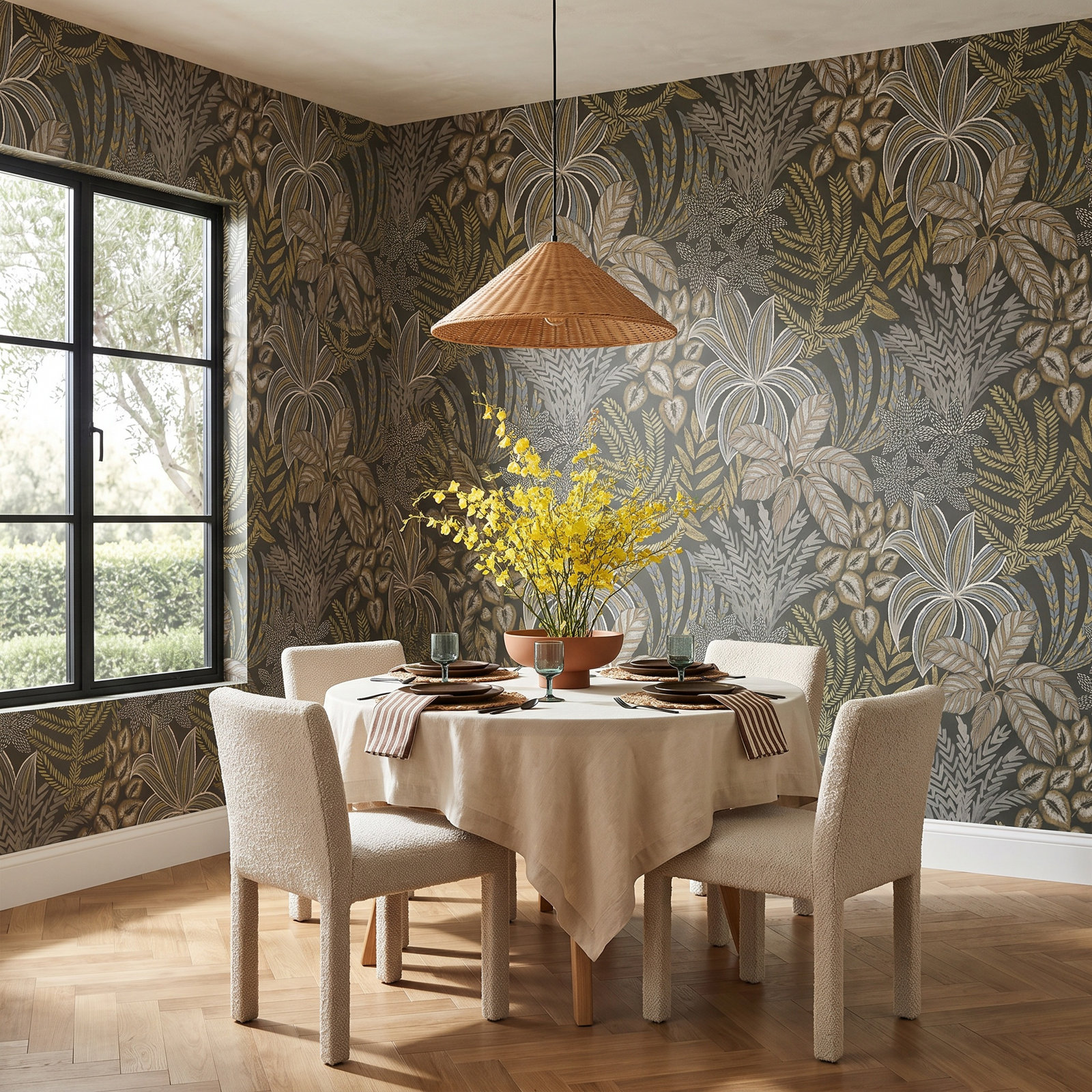 Ackland Floral Wallpaper, Brown