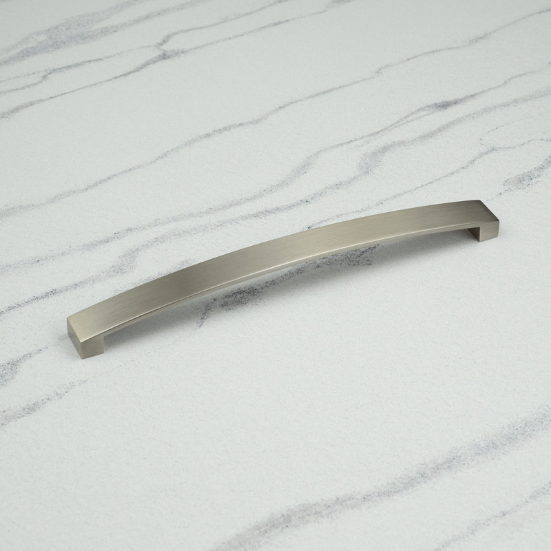 Brushed Nickel Curved Bow D-Bar Handles, 224mm