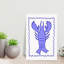 Purple Lobster Stamp by Athene Fritsch - Wrapped Canvas Print-1966907701