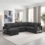 Canapé modulaire contemporain à accoudoirs carrés avec lit escamotable Meserve de 121 po Meserve-510145845-510551418