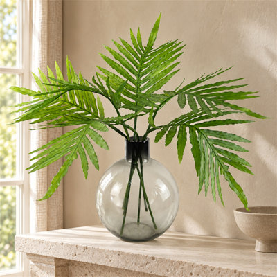 80 cm H Artificial Faux Floral in Glass Vase