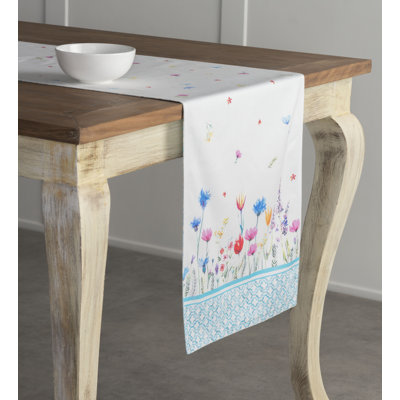 Floral 100% Cotton Table Runner