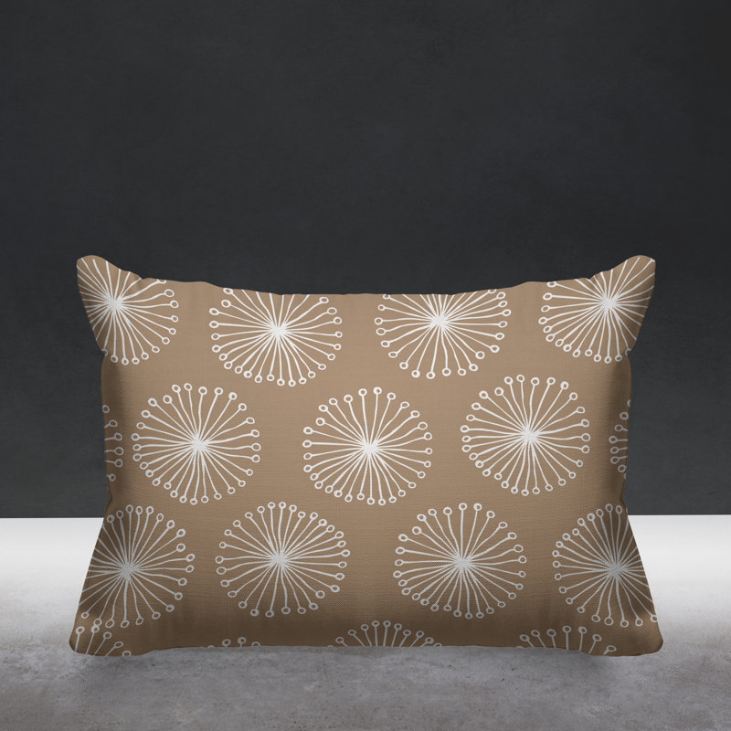 Janis Dandelion Indoor/Outdoor Throw Pillow, Beige