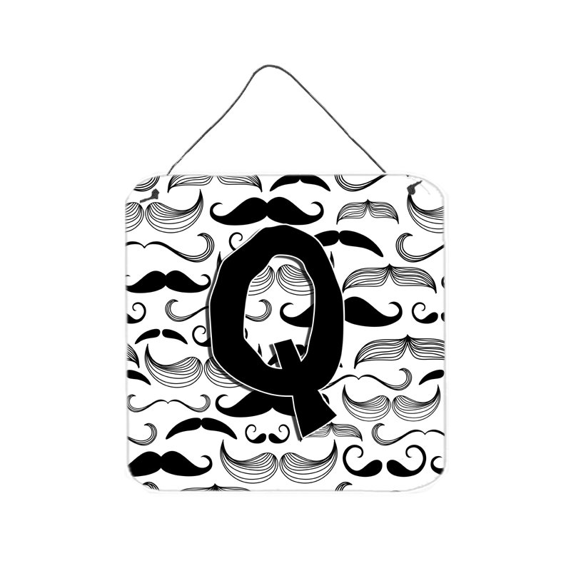 « moustache initial by denny knight », impression sur plaque, Q