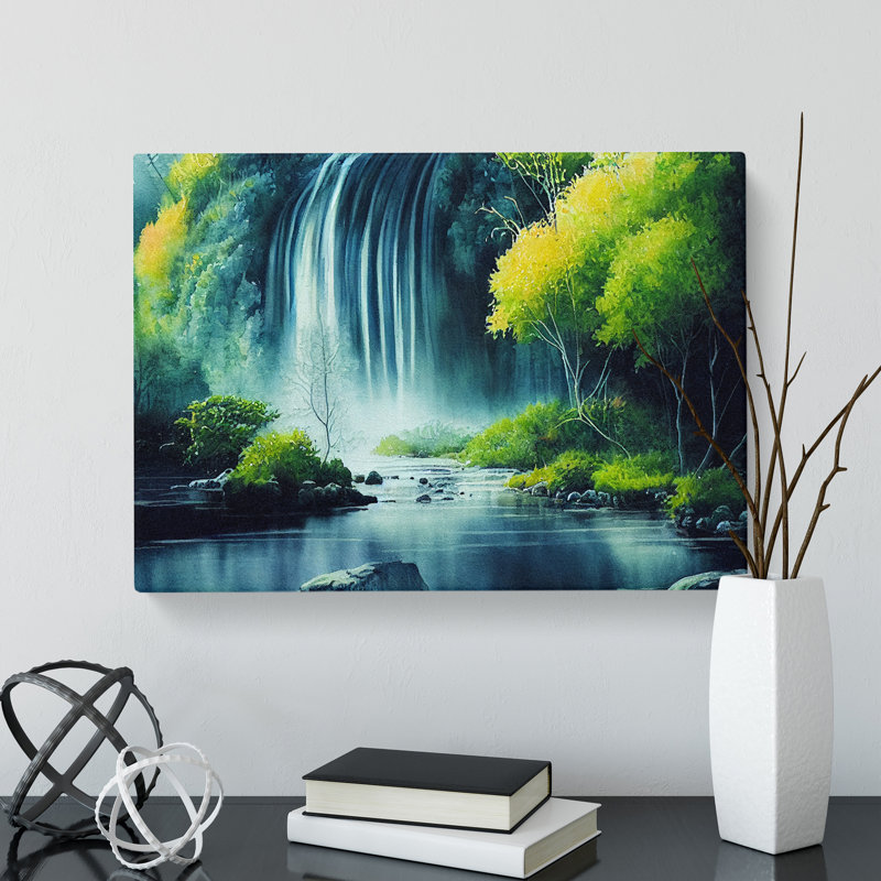 Lush Waterfall Vol.5 - Wrapped Canvas, 50cm H x 76cm W x 3cm D