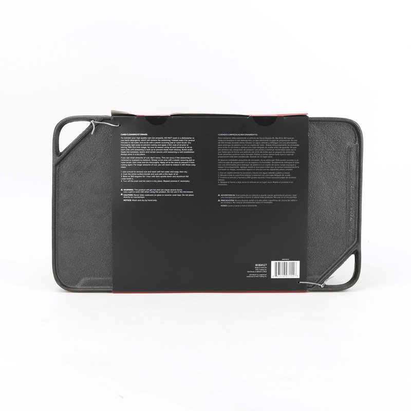 Grill Mark Black Cast Iron Reversible Griddle 16.75 x 9.5 in.