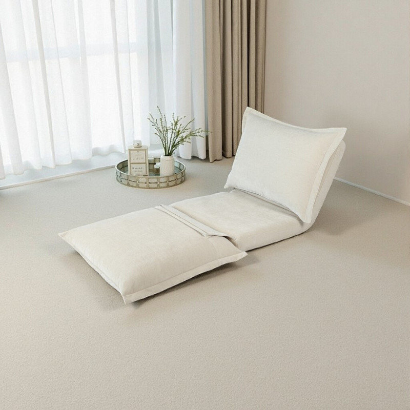 Canapé-lit convertible à plancher rabattable - Fauteuil à billes multi-positions 50 po x 33 po x 22 po et tapis Tatami