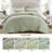Premium Cotton Bedding Set, Sage Gauze Quilt With Embroidery, All-season Comfort