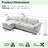 Living Room Furniture Sofa Luxury Couch With Ottoman Soft Chenille Upholstered L Shape Sofa Beige-1576424638-1576424639
