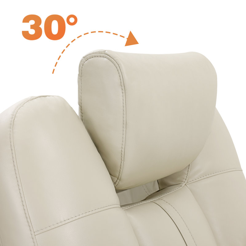  Triple Motor Lay Flat Power Lift Recliner Chair for Elderly with Adjustable Headrest, 400lbs Electirc Lift Chair for Living Room, Lumbar Pillow, Extended Footrest, Cream White