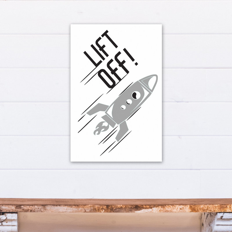 Art sur toile relevable rocket Braswell, Gris, H 24 po x l 16 po x P 1,25 po