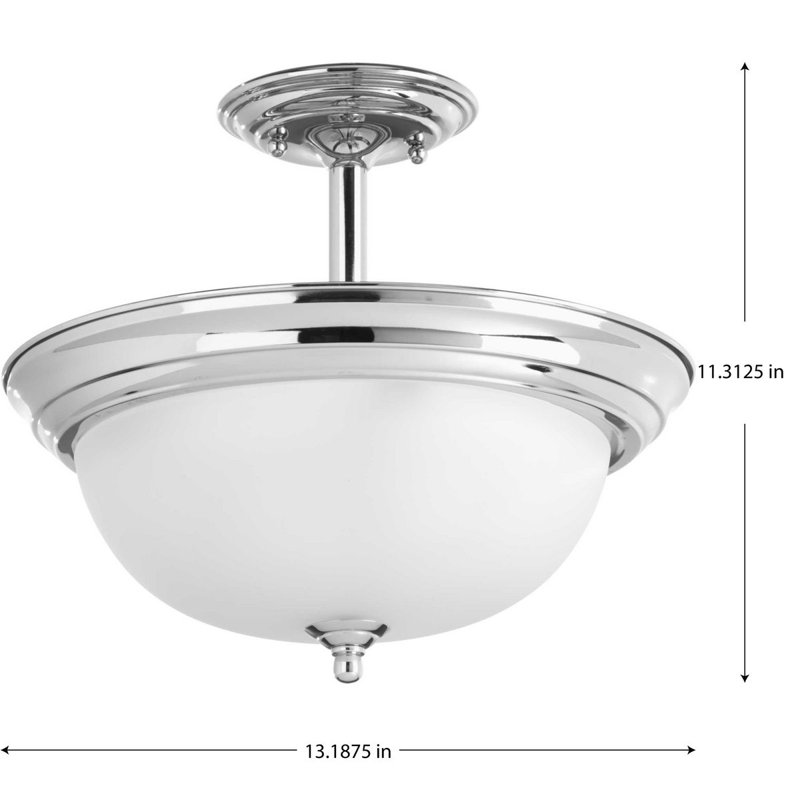 Kerri Glass Semi Flush Mount