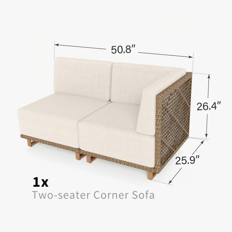 Rattan Loveseat