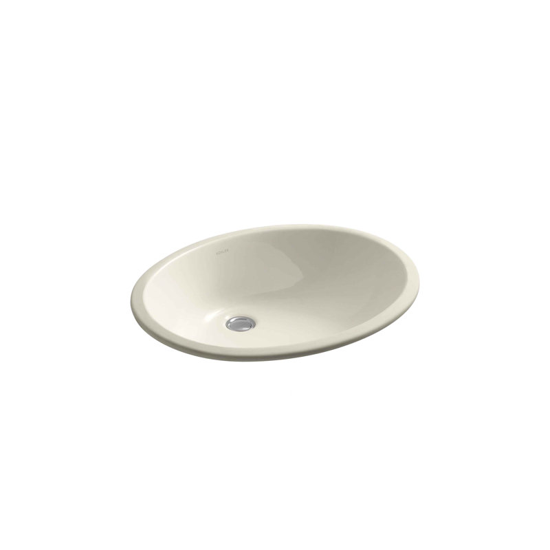Caxton Undermount Lavatory, 19" x 15", Almond, Glazed