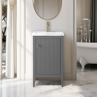 Single Bathroom Vanity with Ceramic Top