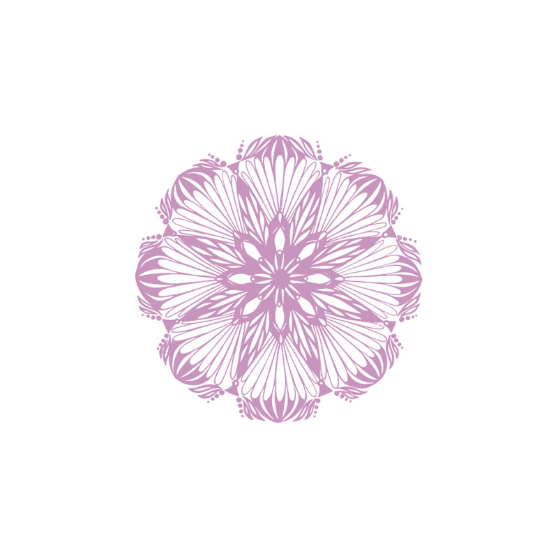 Décalcomanie murale yoga mandala, Lilas