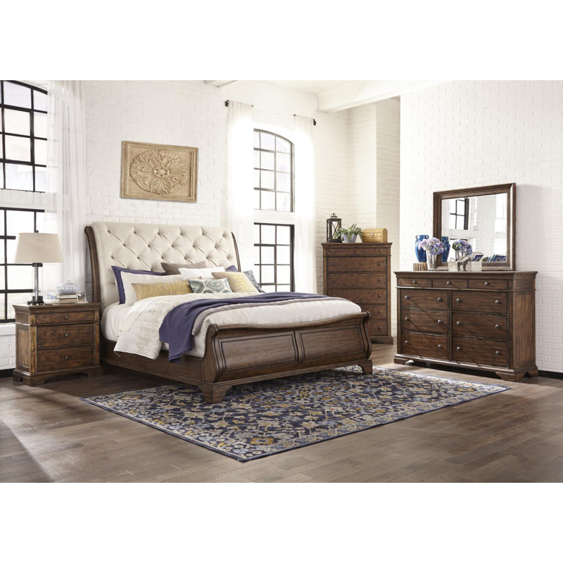 Trisha Yearwood Brown Distressed 3-Drawer Nightstand