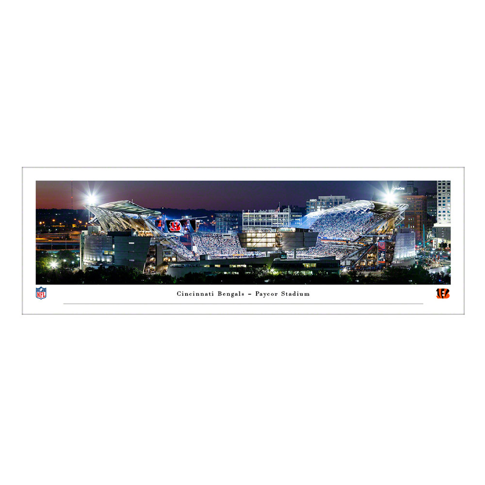 BlakewayPanoramas Cincinnati Bengals End Zone Cincinnati Bengals - Paycor  Stadium Framed On Paper by James Blakeway Photograph