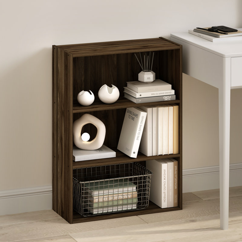 Bessan Bookcase, (3 Shelves) 32" H x 23" W x 10" D, Columbia Walnut