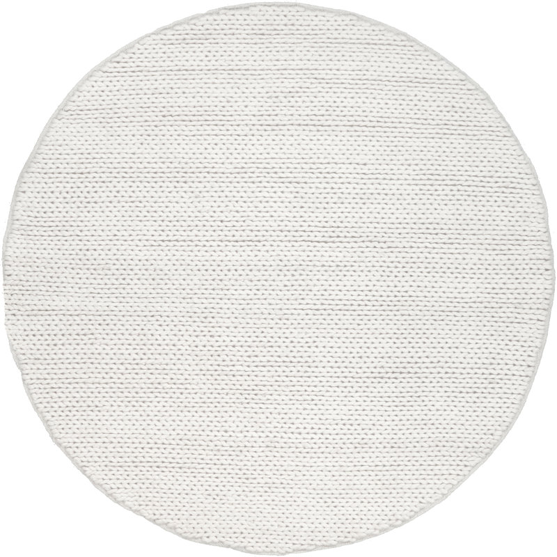 Tapis ivoire tressé à la main Dunanney, Rond 6 pi